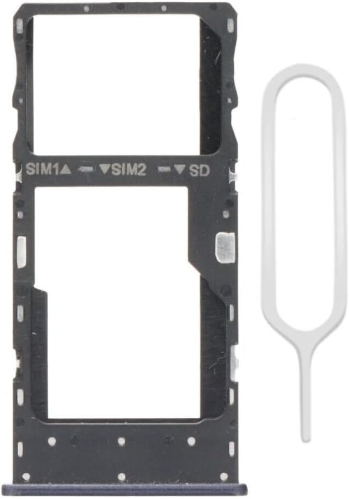 Tiroir Double Carte SIM + MicroSD pour TCL 20Y / TCL 20E / Alcatel 1S 2021 Support Plateau Porte - Noir